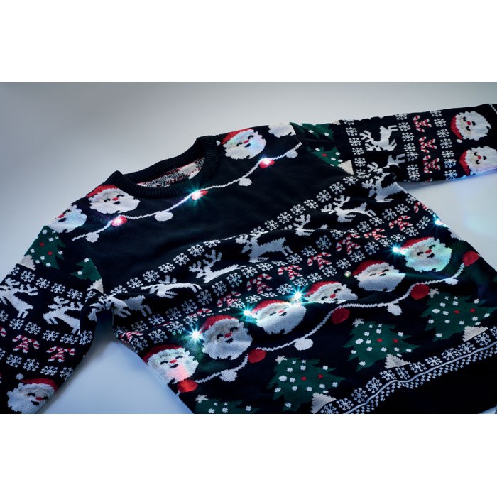 SHAMIS LARGE - Weihnachts-LED-Pullover L/XL