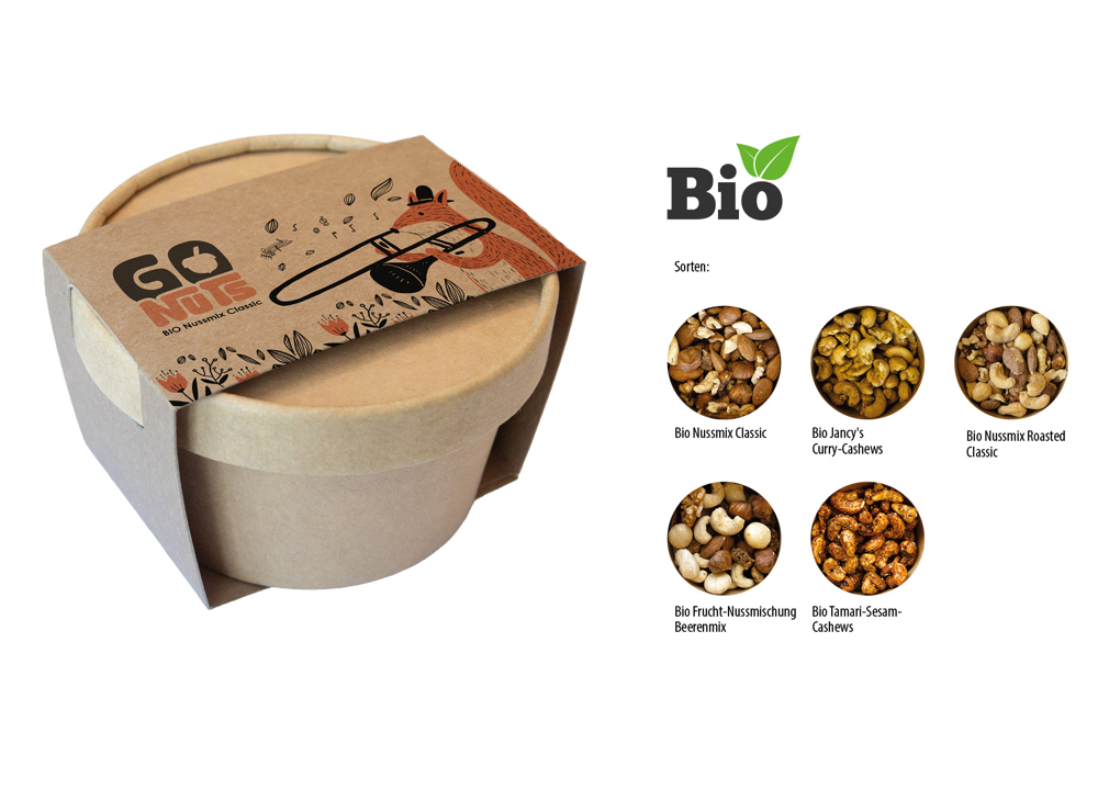 BIO Snack Cup 70 g  ,  Inhalt:  BIO Nussmix Roasted Classic