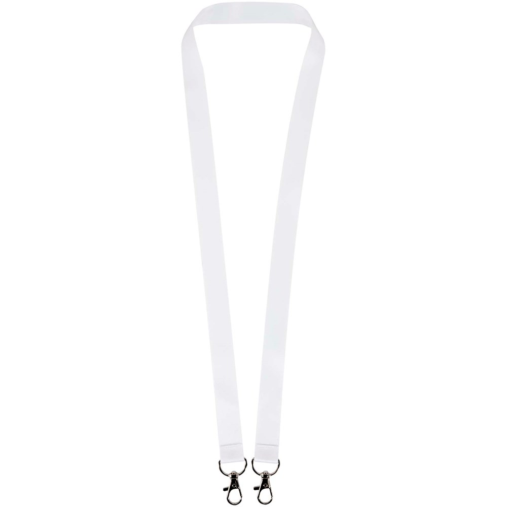 Leia Sublimation RPET-Lanyard mit 2 Metallhaken