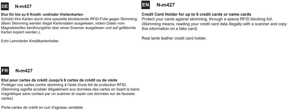 RFID Lederetui