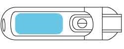 USB-Stick Kunstleder Office-Blau-16 GB