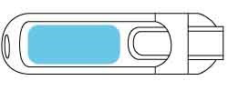 USB-Stick Kunstleder Office-Blau-16 GB