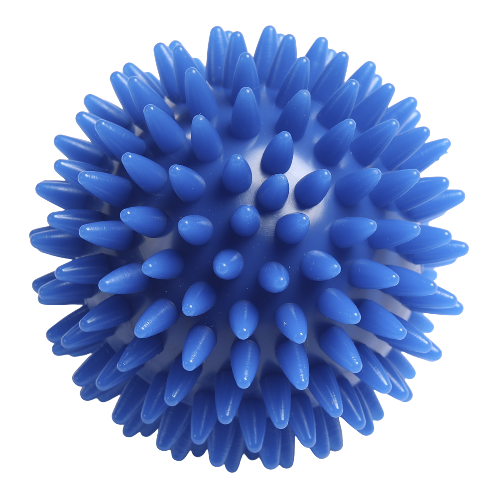 Igelball / Massageball, neutral (78mm, Blau), "Made in Germany"