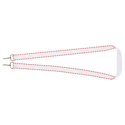 Leia Sublimation RPET-Lanyard mit 2 Metallhaken