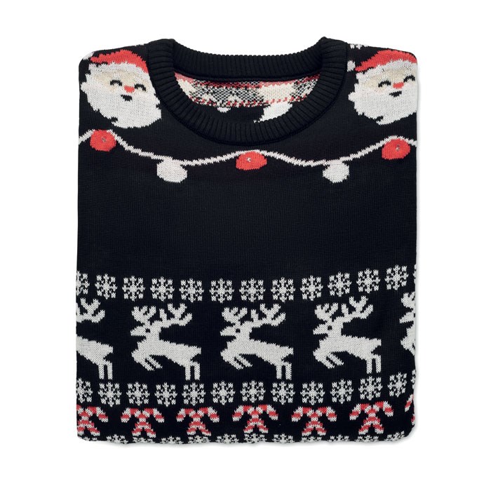 SHAMIS LARGE - Weihnachts-LED-Pullover L/XL