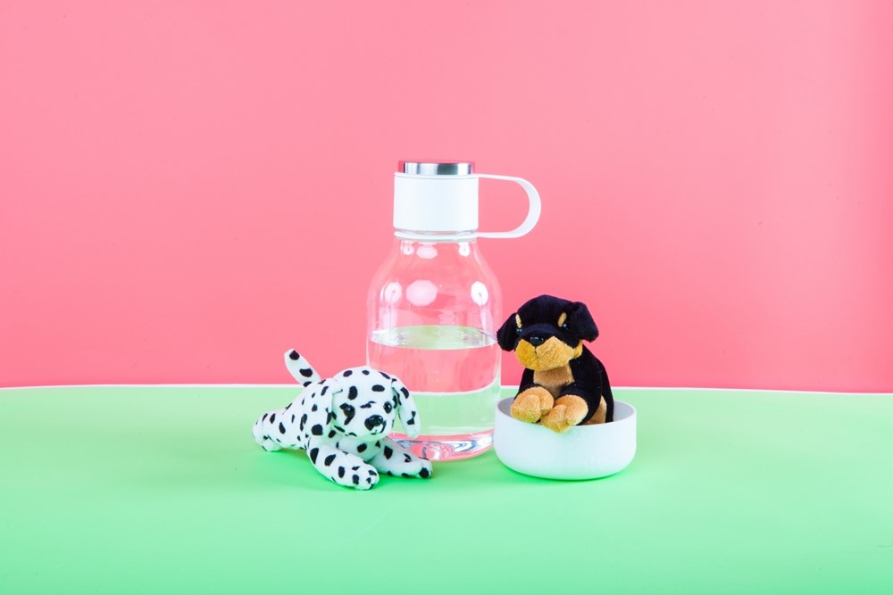 ASOBU DOG BOWL BOTTLE Trinkflasche mit Napf TWB20 WHITE