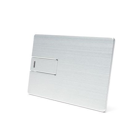 USB-Stick Basic Card Metall-Silber-128 GB