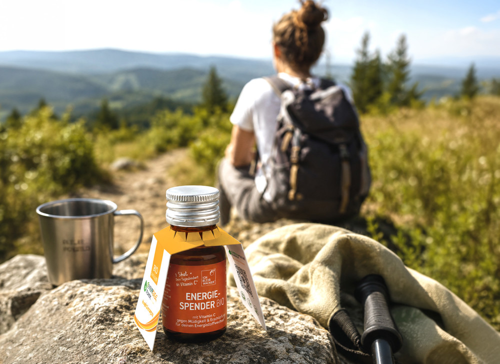 BIO Shots mit Werbemanschette 30 ml , Inhalt: BIO Energiespender