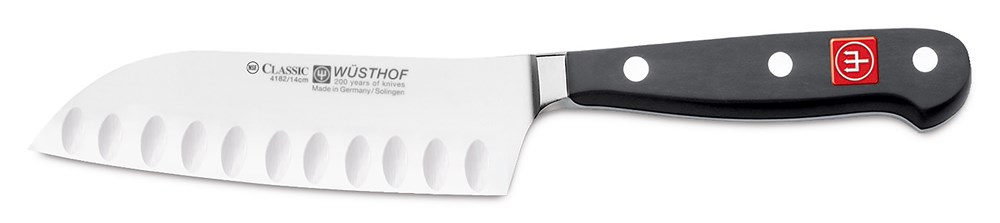 Wüsthof CLASSIC Santoku mit Wellenschliff 14cm