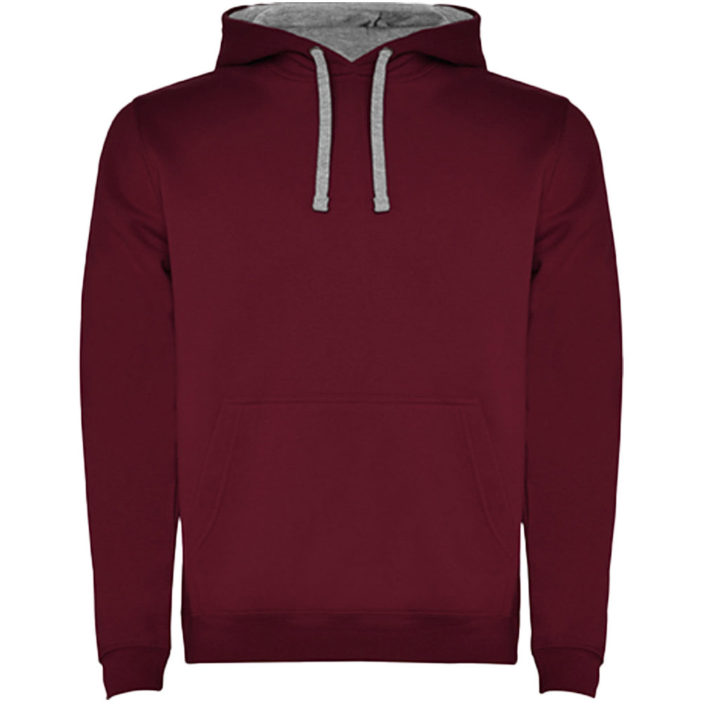 Urban 280 g/m² Kapuzenpullover für Herren - Maroon rot, marl grau