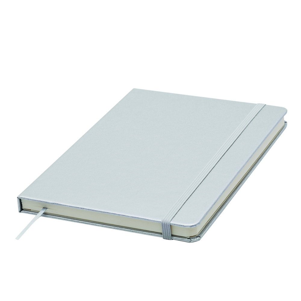 ATTENDANT A5 - Notizbuch ATTENDANT im DIN-A5-Format - silber