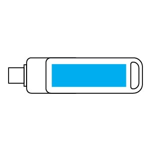 SwiftTransfer OTG USB Stick-Schwarz-64 GB