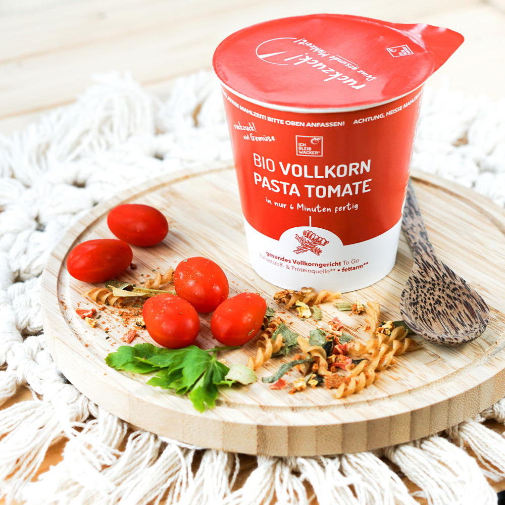BIO ToGo Meal 80 g  ,  Inhalt:  BIO Vollkorn Pasta Tomate vegan