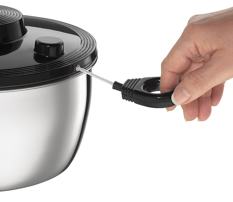 Küchenprofi Salatschleuder Edelstahl schwarz