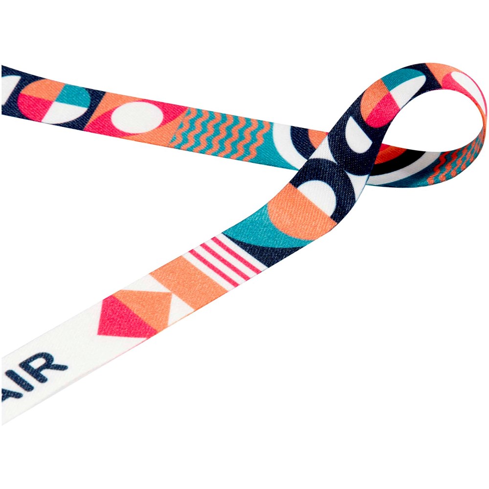 Leia Sublimation RPET-Lanyard mit 2 Metallhaken