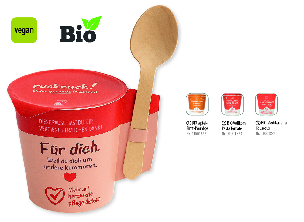 BIO ToGo Meal 80 g  ,  Inhalt:  BIO Vollkorn Pasta Tomate vegan