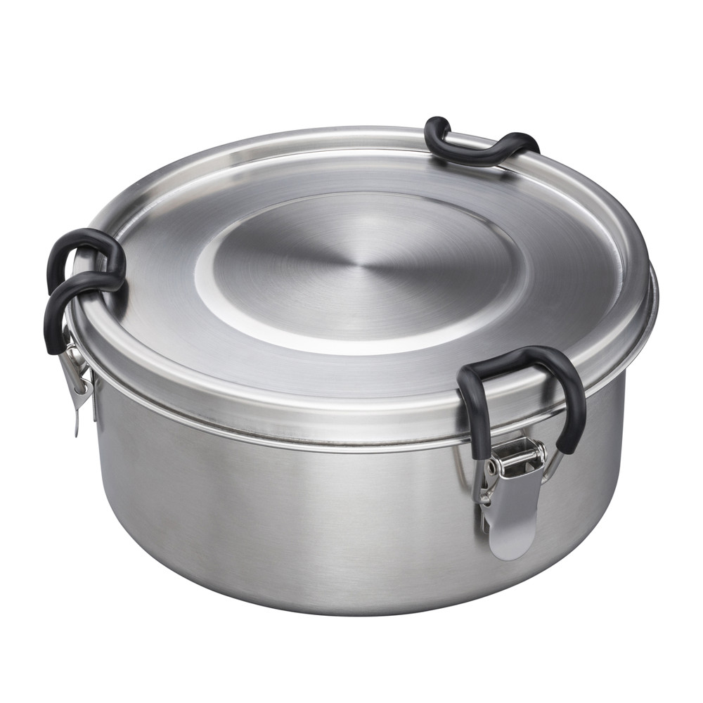 Lunchbox RE98-LUNCHBREAK ROUND - schwarz, silber / silber